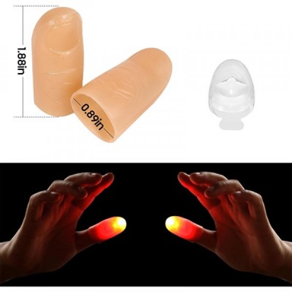 Sunup Sn-24882 Profesyonel Kirmizi LED Işikli Sihirbazlik Baş Parmaği Seti