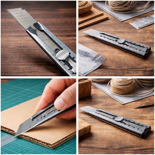 Sunup SN-27094 Metal 18 Mm Uçlu 15 Cm Falçata - Maket Bıçağı 