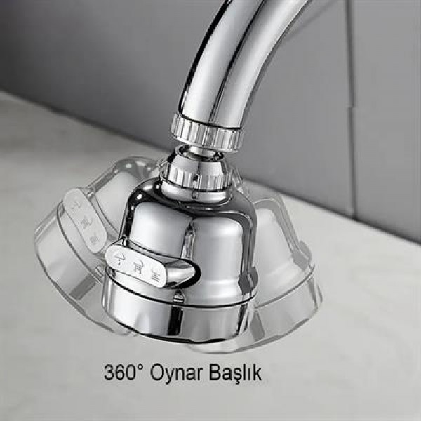 Sunup SN-27115 3 Kademeli Tasarruflu Musluk Başlığı 360 Derece