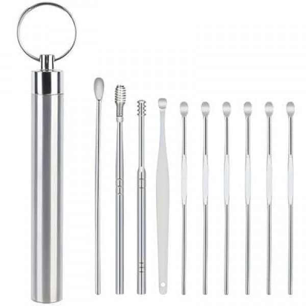 Sunup SN-27132 Paslanmaz Çelik 10'lu Kulak Temizleme Seti