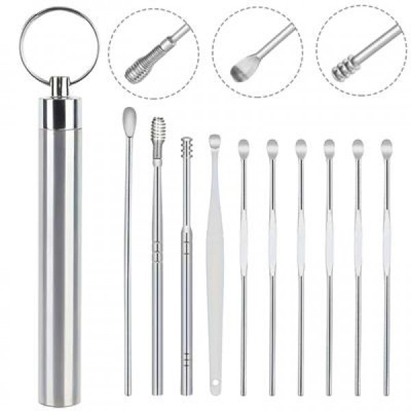 Sunup SN-27132 Paslanmaz Çelik 10'lu Kulak Temizleme Seti