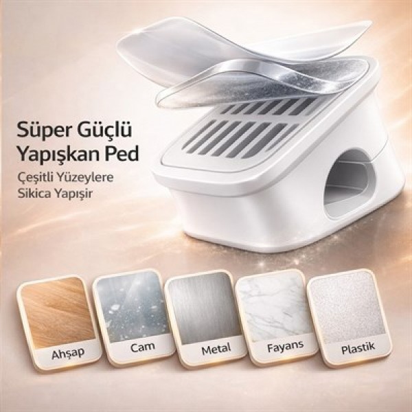 Sunup SN-29136 Manyetik 6'lı Kablo Tutucu  Düzenleyici Organizer Klips Beyaz                                                         