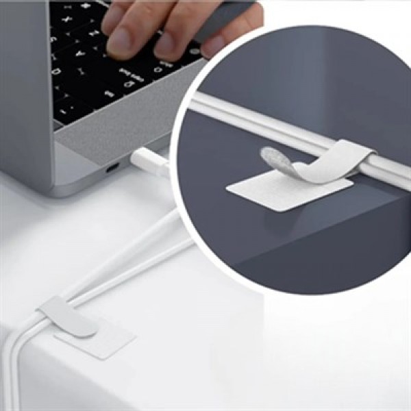 Sunup SN-29137 Beyaz Yapışkanlı 10'lu Kablo Düzenleyici 