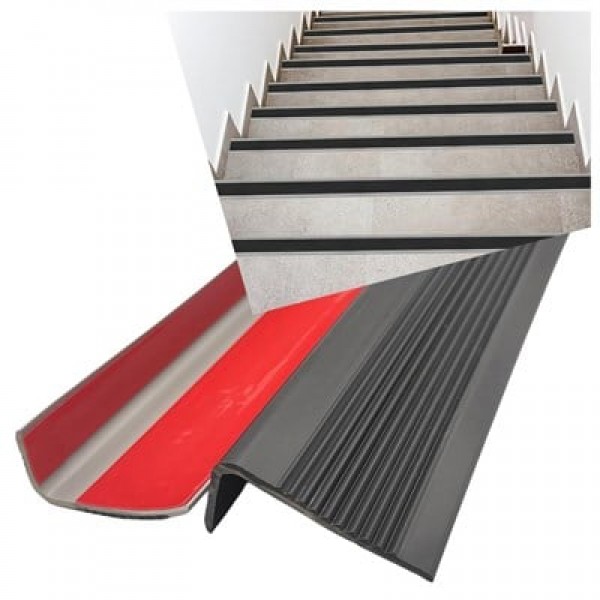 Sunup SN-29151 Kendinden Yapışkanlı Kaymaz Kauçuk Merdiven Basamak Şeridi 5x2.5x100cm Siyah
