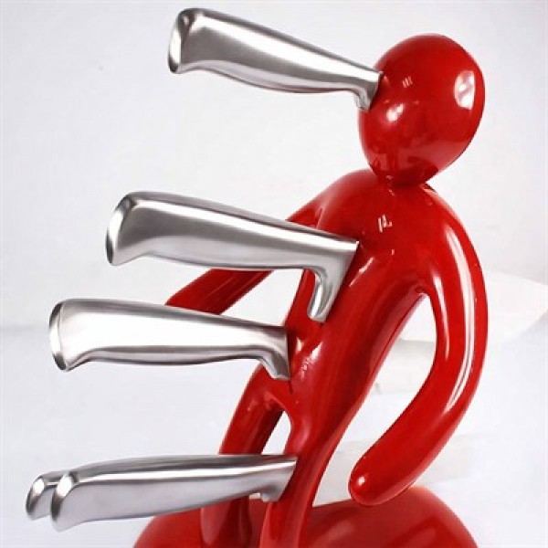 Sunup SN-29169 Kırmızı Çok Amaçlı Mutfak Tezgah Üstü Bıçak Tutucu Stand Organizer