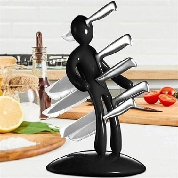 Sunup SN-29170 Siyah Çok Amaçlı Mutfak Tezgah Üstü Bıçak Tutucu Stand Organizer