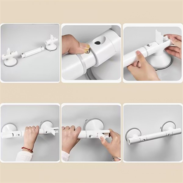 Sunup SN-29185 35 Cm Vantuzlu Kayma Düşme Önleyici Banyo Tuvalet Denge Tutacağı 