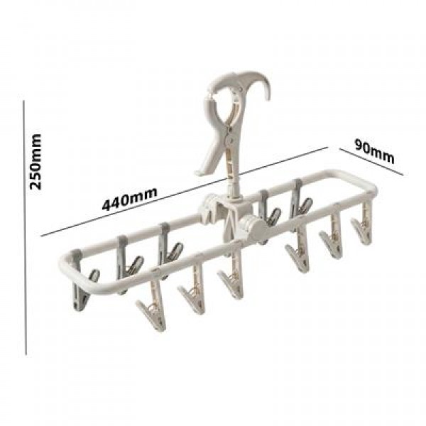 Sunup SN-29191 Çok Amaçlı 12 Mandallı Çamaşır Çorap Taşınabilir Kurutmalık