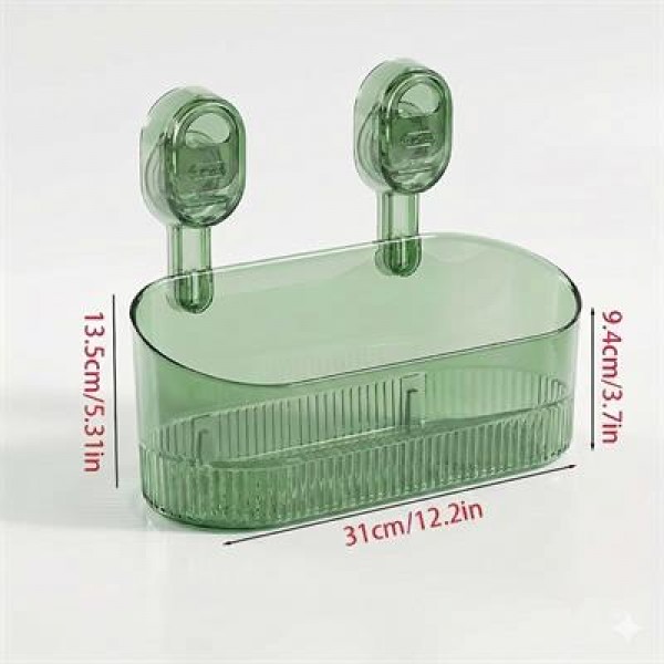 Sunup SN-29266 Vantuzlu Şeffaf Banyo Mutfak Rafı Organizer