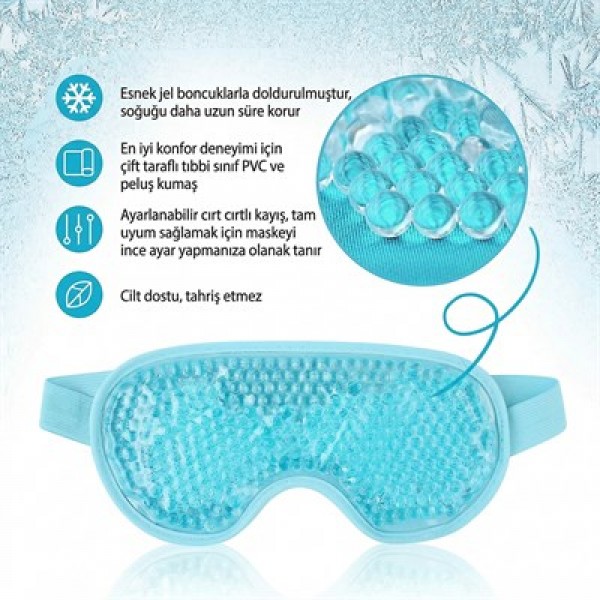 Sunup SN-29667 Soğuk Ve Sıcak Kullanım Jel Terapi Göz Maskesi