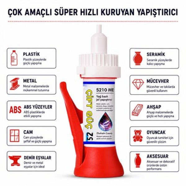 PowerMaster PM-29676 Yağ Bazlı Jel Tipi Süper Hızlı Çok Amaçlı Güçlü Yapıştırıcı PowerMaster PM-29676 Yağ Bazlı Jel Tipi Süper Hızlı Çok Amaçlı Güçlü Yapıştırıcı