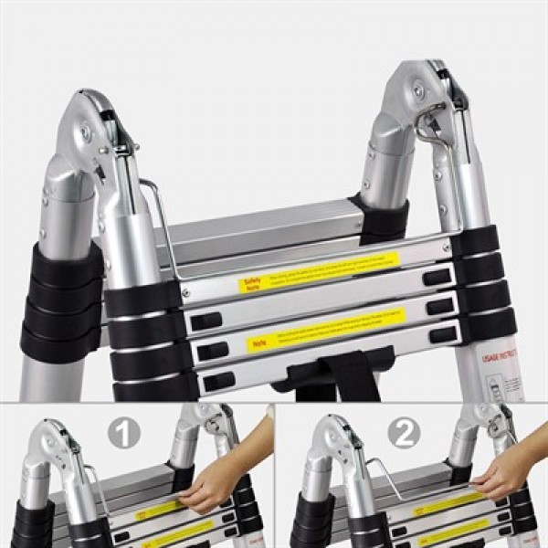 Sunup SN-29682 3.2+3.2 Metre Teleskopik Merdiven Karavan & Tekne Katlanır Alüminyum