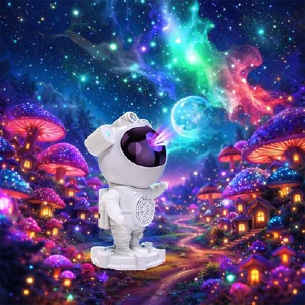Sunup SN-30764 Astronot Galaxy Projektör Gece Lambası Uzaktan Kumandalı Bluetooth Hoparlörlü