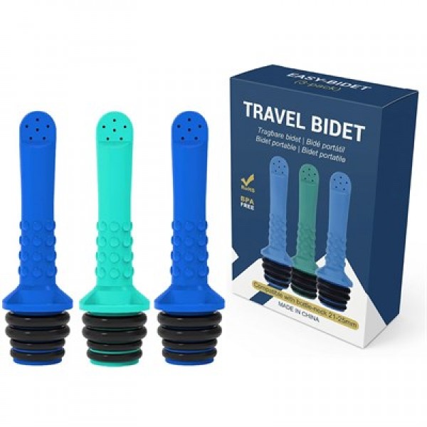 Sunup SN-37729 Pratik 21-25Mm Seyahat-Kamp Tipi 3'lü Tuvalet Temizlenme Taharet Nozzle        