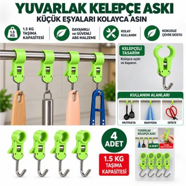 Sunup SN-38118 Yuvarlak Kelepçe Askı 82x18x18mm 4'lü Paket Sunup SN-38118 Yuvarlak Kelepçe Askı 82x18x18mm 4'lü Paket