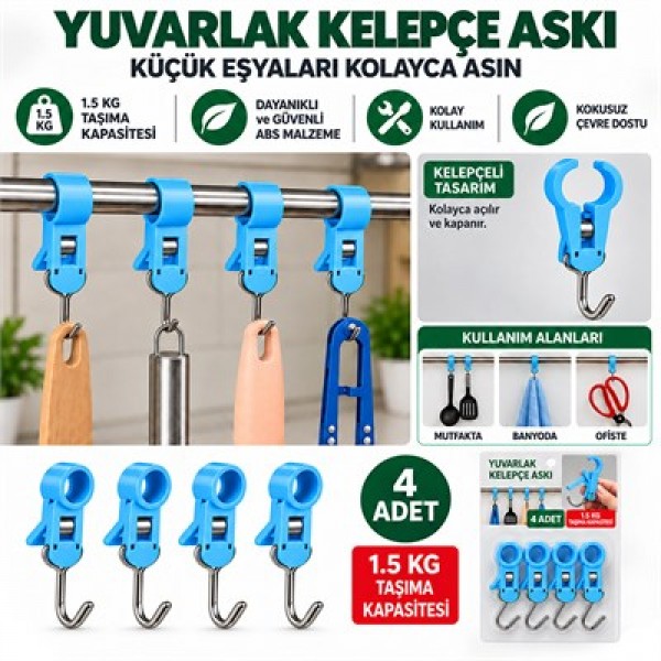 Sunup SN-38119 Yuvarlak Kelepçe Askı 80x12x18mm 4'lü Paket Sunup SN-38119 Yuvarlak Kelepçe Askı 80x12x18mm 4'lü Paket
