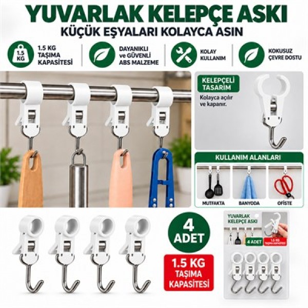 Sunup SN-38120 Yuvarlak Kelepçe Askı 65x11.5x15.5mm 4'lü Paket Sunup SN-38120 Yuvarlak Kelepçe Askı 65x11.5x15.5mm 4'lü Paket