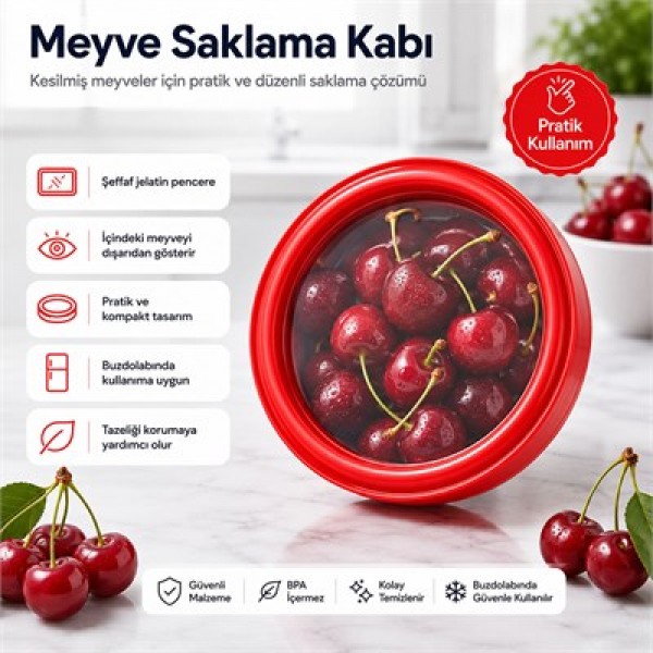 Sunup SN-38873 Sebze Meyve Saklama Kabı Kırmızı Sunup SN-38873 Sebze Meyve Saklama Kabı Kırmızı