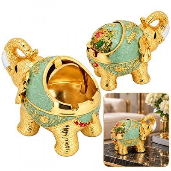 Sunup SN-38890 Su Yeşili Renginde Fil Figürlü Küllük Sunup SN-38890 Su Yeşili Renginde Fil Figürlü Küllük