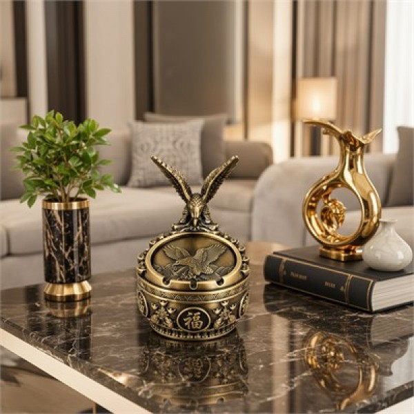 Sunup SN-38895 Antik Bronz Kartal Figürlü Dekoratif Küllük Sunup SN-38895 Antik Bronz Kartal Figürlü Dekoratif Küllük