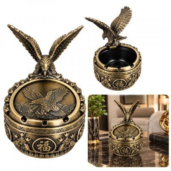 Sunup SN-38895 Antik Bronz Kartal Figürlü Dekoratif Küllük Sunup SN-38895 Antik Bronz Kartal Figürlü Dekoratif Küllük