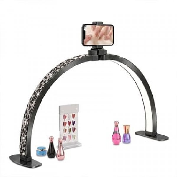 TrLed F-700A 70CM Zebra Desenli Katlanabilir Masaüstü Manikür ve Protez Tırnak Lambası