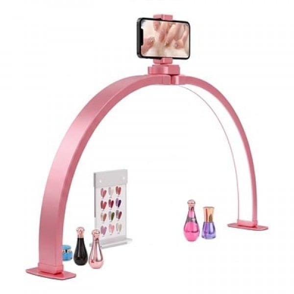 TrLed F-700A 70CM Pembe Katlanabilir Masaüstü Manikür ve Protez Tırnak Lambası