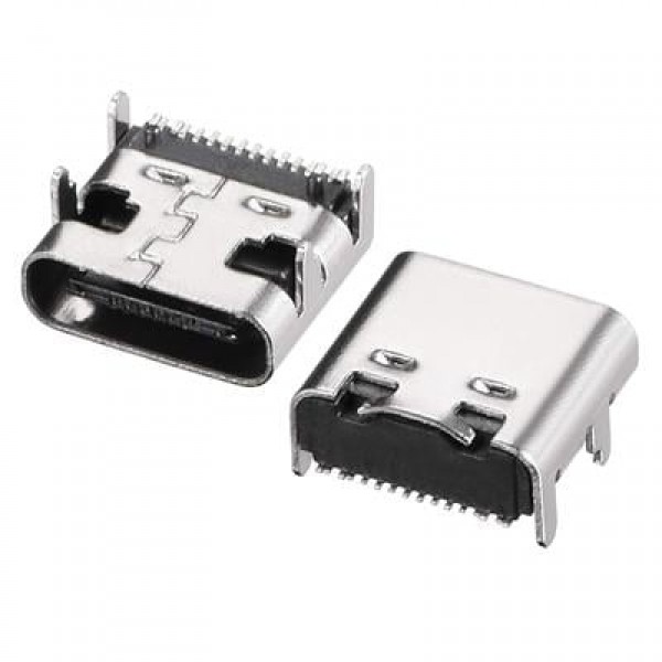 PowerMaster IC-266B-4 Type-C Dişi Şase Konnektör - USB 3.1 16 Pin Hızlı Şarj Destekli Soketi