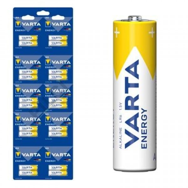 Varta 1.5 Volt Alkalin AA Kalem Pil 2'li Yırtmalı (20'li Kartela Paket)