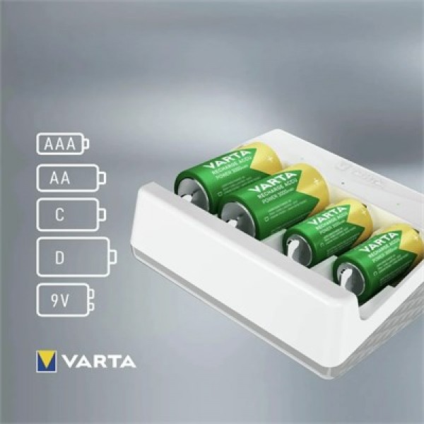 Varta 57658 Universal Charger Type-C USB Çoklu 5'li Pil Şarj Cihazı (AA / AAA / C / D / 9V) Varta 57658 Universal Charger Type-C USB Çoklu 5'li Pil Şarj Cihazı (AA / AAA / C / D / 9V)