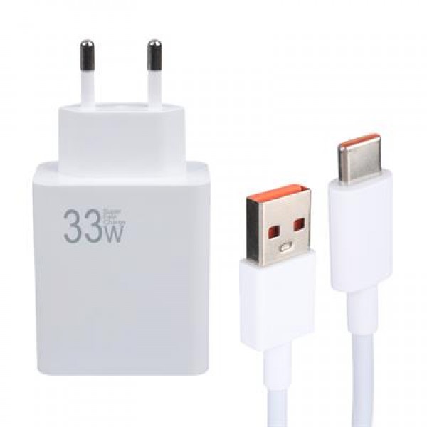 Weko WK-27876 M11 Beyaz 33 Watt Turbo Usb Şarj Başlık Adaptörü + Type-C Kablo