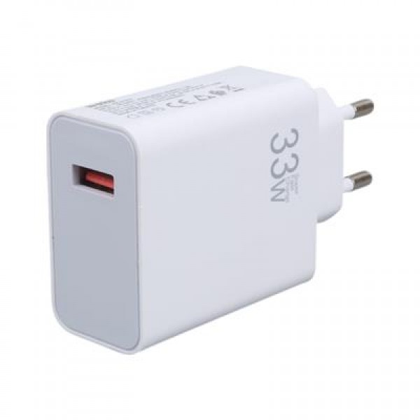 Weko WK-27876 M11 Beyaz 33 Watt Turbo Usb Şarj Başlık Adaptörü + Type-C Kablo