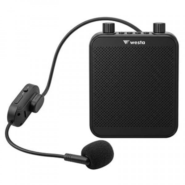 Westa WAP-300T USB + SD Kart Girişli Şarjlı Mini Seyyar Kablosuz Mikrofonlu Rehber Anfisi Westa WAP-300T USB + SD Kart Girişli Şarjlı Mini Seyyar Kablosuz Mikrofonlu Rehber Anfisi