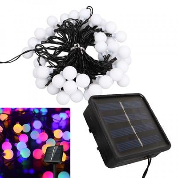 Winnboss EKL-12 7 Metre 50 Top Ledli Renkli 8 Modlu Solar Panelli Dış Mekan Aydınlatma Led 5 Watt