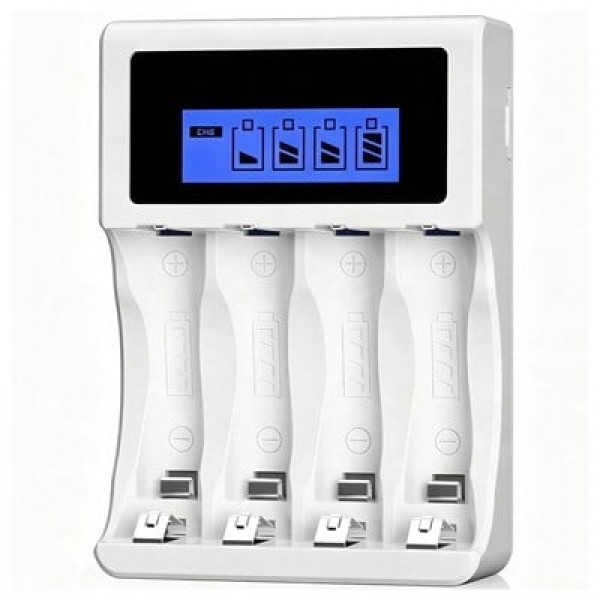 X-LEVEL CH1-201AL 4 Yuvalı LCD Ekranlı Akıllı AA/AAA Ni-MH Hızlı Pil Şarj Cihazı X-LEVEL CH1-201AL 4 Yuvalı LCD Ekranlı Akıllı AA/AAA Ni-MH Hızlı Pil Şarj Cihazı