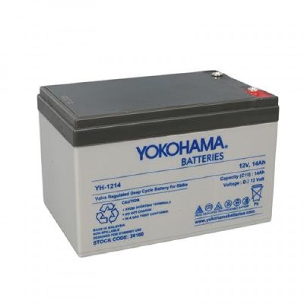 Yokohama YH-121.4 12 Volt - 14 Amper Elektrikli Bisiklet Aküsü (150x95x98 mm)