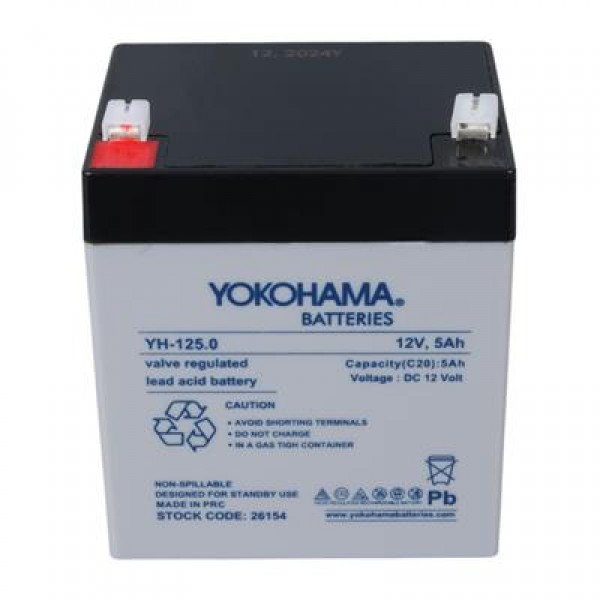 Yokohama YH-125.0 12 Volt - 5 Amper Akü (90x70x101 mm)