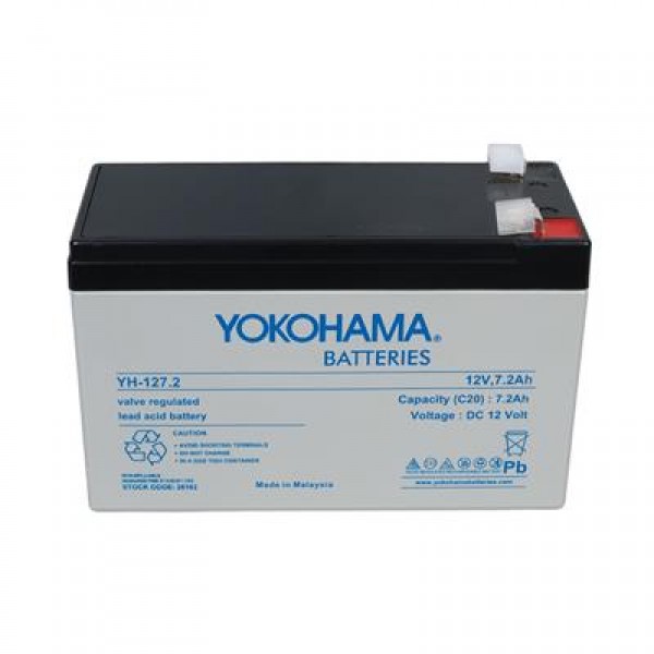 Yokohama YH-127.2 12 Volt - 7.2 Amper UPS'ler İçin Akü (150x65x90 mm)