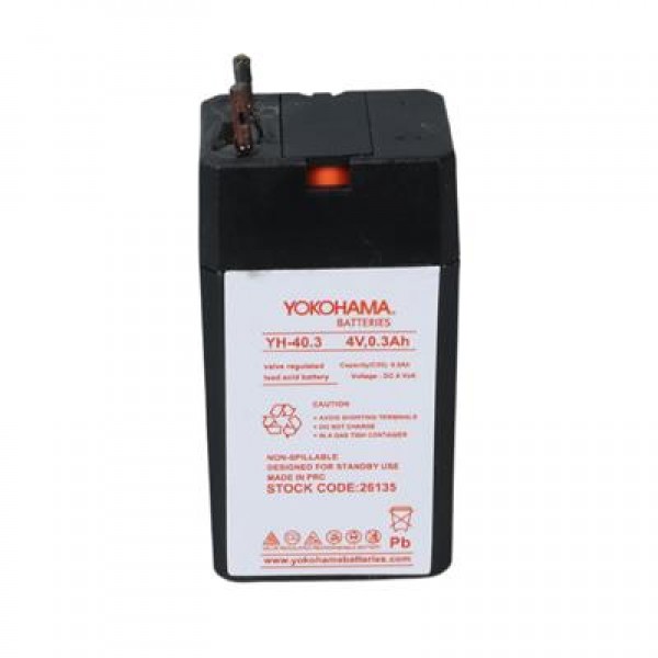Yokohama YH-40.3 4 Volt - 0.3 Amper Akü (25.5x19.5x48 mm)